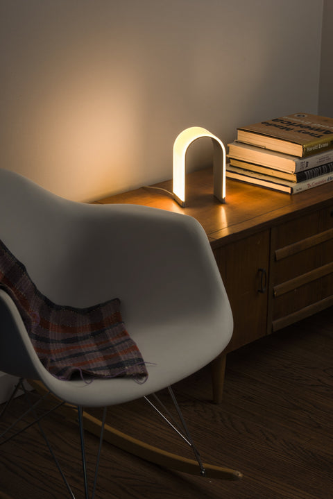 Mr. n Arc Novelty Table Lamp for Contemporary Spaces