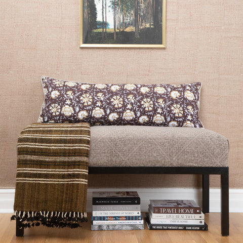 Filling Spaces Artful Traditionalist Handcrafted Bohemian Accent Throw Pillow - 18 x 18 - 20 x 20 - 22 x 22 - 24 x 24 - 26X 26 - 14 x 20 - 14 x 40 - 18 x 40 - 16 x 50