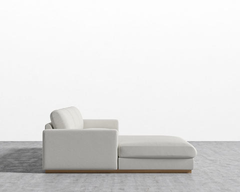 Noah Modern Chaise Sectional with Brass Base Sectional Sofa