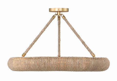 Oakley Ambient Organic Handcrafted Semi Flush Mount Ceiling Light