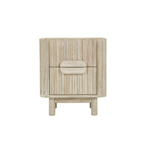 LH Imports Timeless Minimalist Scandinavian Fluted Nightstand