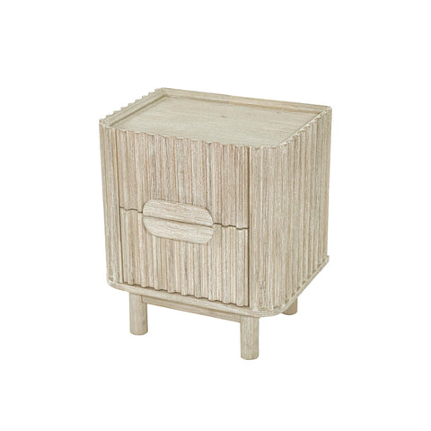 LH Imports Timeless Minimalist Scandinavian Fluted Nightstand