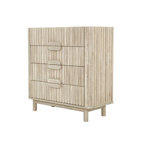 Oasis Scandinavian Accent Chest in Solid Beige