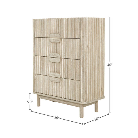 Oasis Scandinavian Accent Chest in Solid Beige