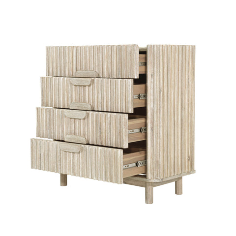 Oasis Scandinavian Accent Chest in Solid Beige