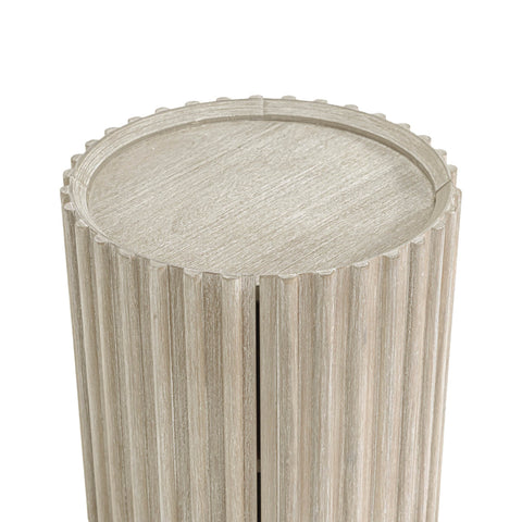 LH Imports Space Saving Fluted Drum Center Table