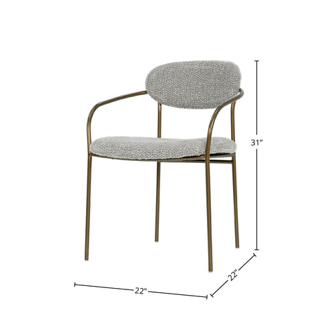 Timeless Minimalist Contemporary Upholstered Dining Armchair
