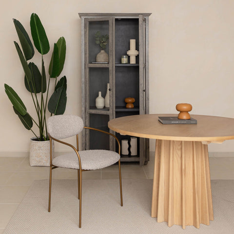 Timeless Minimalist Contemporary Upholstered Dining Armchair