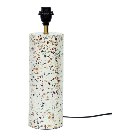Accent Terrazzo Column Cylinder Table Lamp for Modern Decor