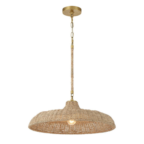 Odessa Accent Organic Woven Bowl Pendant Light