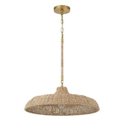 Odessa Accent Organic Woven Bowl Pendant Light