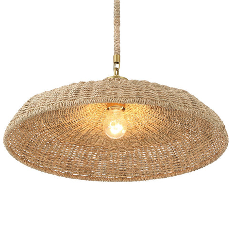 Odessa Accent Organic Woven Bowl Pendant Light