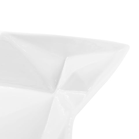 Decorating Essentials Minimalist Asymmetrical Porcelain Decorative Bowl