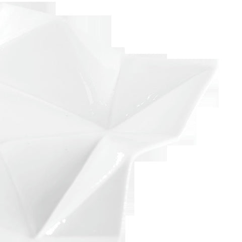 Decorating Essentials Minimalist Asymmetrical Porcelain Decorative Bowl