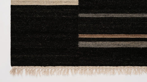 Bohemian Global Eclecticist Handmade Area Rug with Fringe - Rectangle