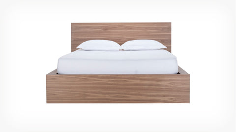 EQ3 Minimalist Boom Platform Bed with Headboard - Queen - King - Queen