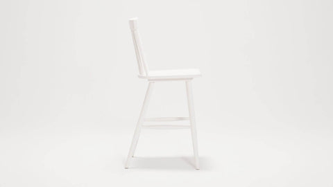 Lyla Soft Scandinavian Slat Back Splayed Leg Counter Stool