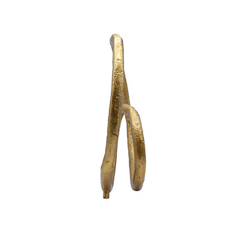 Abstract Modern Brass Sculpture with Textured Finish