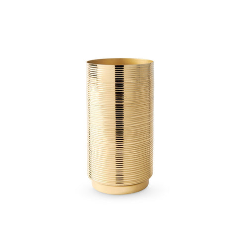 Decorating Essentials Modern Handcrafted Embossed Brass Table Vase