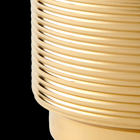 Decorating Essentials Modern Ribbed Brass Table Vase