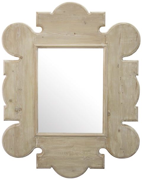 Rustic Traditional Wood Framed Accent Mirror for Entryway