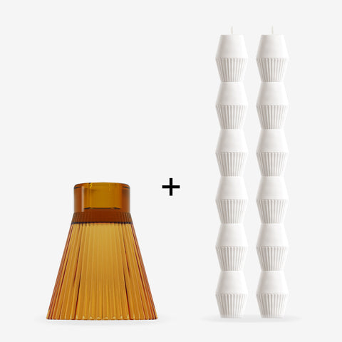 OZAIZ Everyday Novelty Pillar Candle Set - Set of 2
