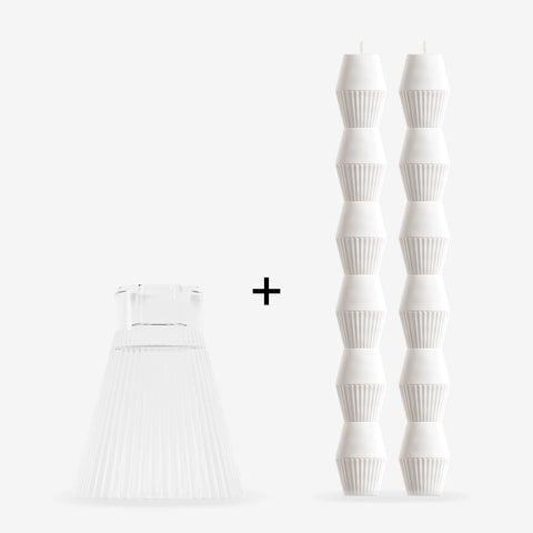 OZAIZ Everyday Novelty Pillar Candle Set - Set of 2