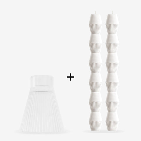 OZAIZ Everyday Novelty Pillar Candle Set - Set of 2
