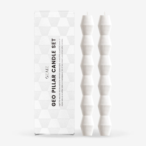 OZAIZ Everyday Pillar Soy Wax Blend Scented Candle - Set of 2