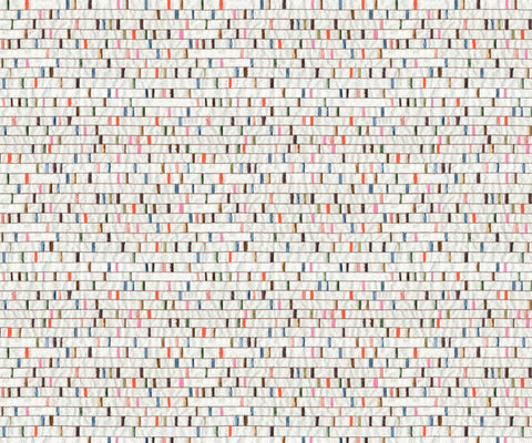 Geometric Linen Fabric in Cloud Pink - 150cm