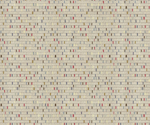 Geometric Linen Fabric in Cloud Pink - 150cm