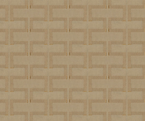 Geometric Cotton Fabric with Embroidery and Cord - 140cm