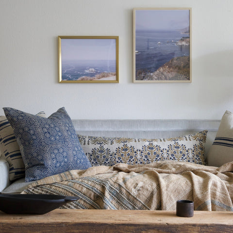 Filling Spaces Artful Traditionalist Handcrafted Bohemian Lumbar Pillow - 18 x 18 - 20 x 20 - 22 x 22 - 24 x 24 - 26X 26 - 14 x 20 - 14 x 40 - 18 x 40 - 16 x 50