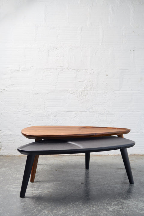 Fernweh Woodworking Mid Century Asymmetrical Base Wood Coffee Table - 24 W