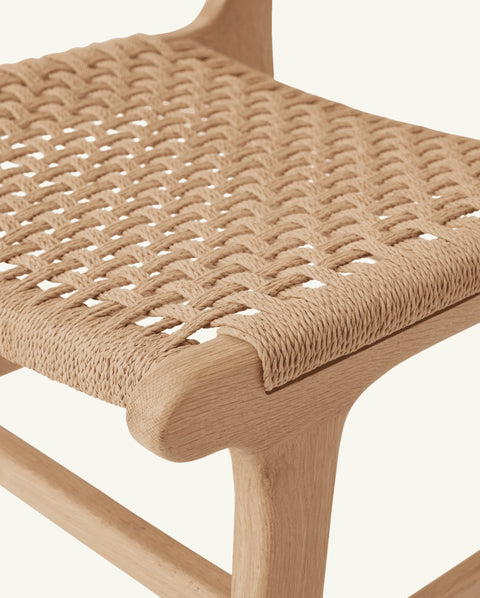 Soft Scandinavian Mid Century Oak Dining Side Chair