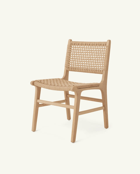 Soft Scandinavian Mid Century Oak Dining Side Chair