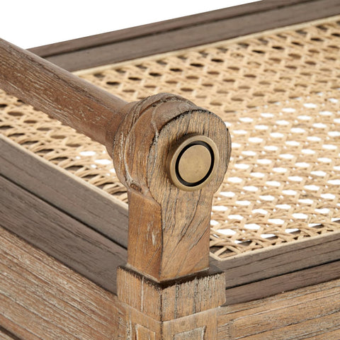 Artful Traditionalist Mahogany Lounge Bench with Fluted Leg