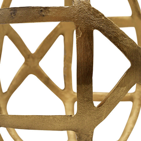 Decorating Essentials Modern Geometric Brass Sphere Decorative Ball