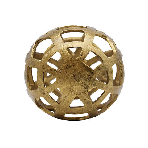Decorating Essentials Modern Geometric Brass Sphere Decorative Ball