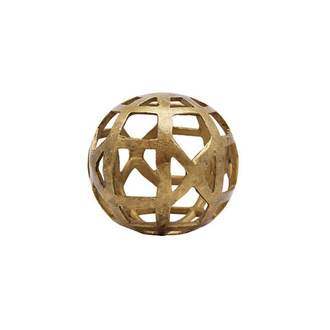 Decorating Essentials Modern Geometric Brass Sphere Decorative Ball