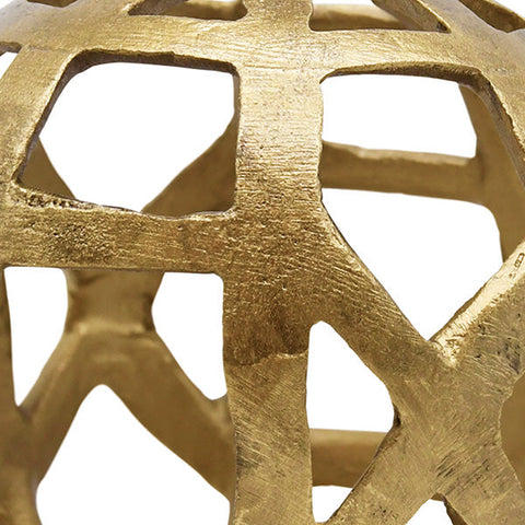 Decorating Essentials Modern Geometric Brass Sphere Decorative Ball