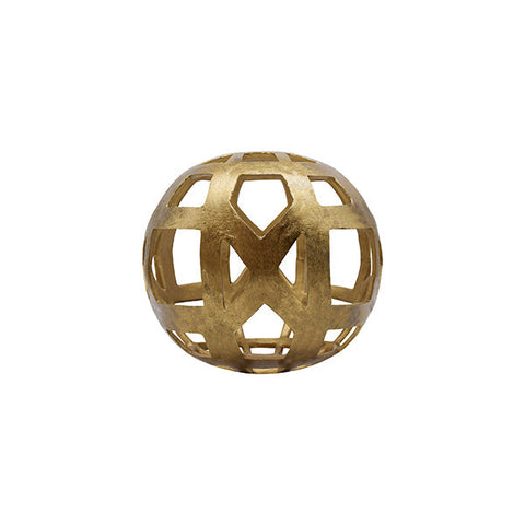 Decorating Essentials Modern Geometric Brass Sphere Decorative Ball