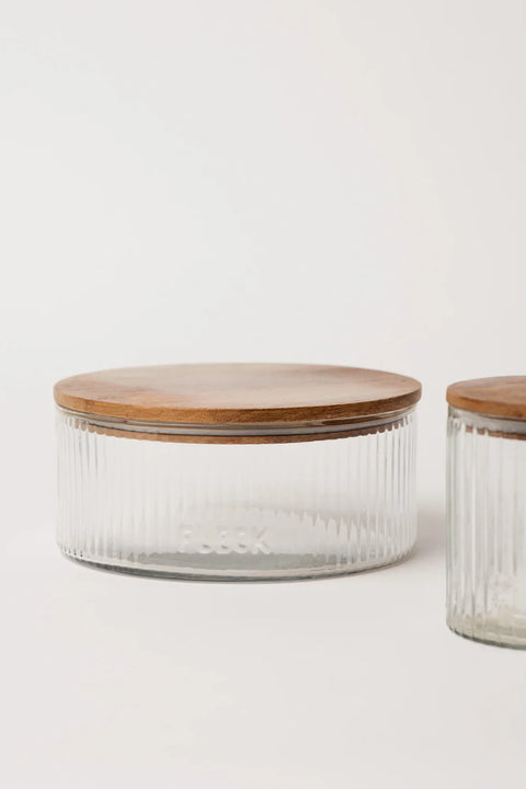 Fluted Glass Storage Jars