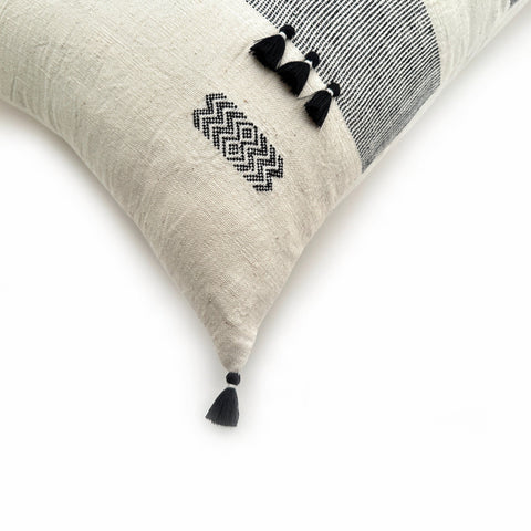 Artful Traditionalist Bohemian Tassel Pillow Cover