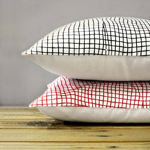 Modern Graphic Cotton Square Zipper Pillow Cover