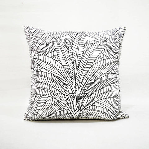 Monochromatic Modern Nature Graphic Square Pillow Cover