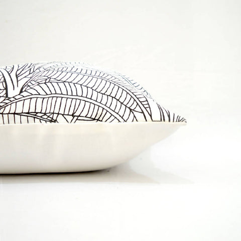 Monochromatic Modern Nature Graphic Square Pillow Cover