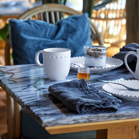 Costa Nova Artful Traditionalist Pearl Stoneware Mug Traditional - Set of 4