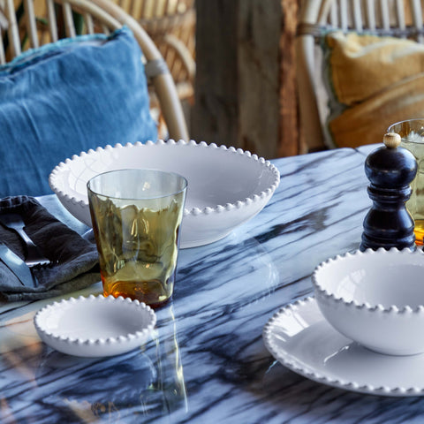 Costa Nova Decorated Traditional Beaded Stoneware Bowl Set - Set of 4