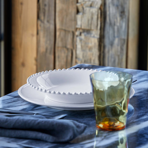 Decorated Beaded Embossed Traditional Glazed Plate Set